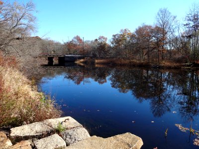 Bradford Dam, up river, impounded water