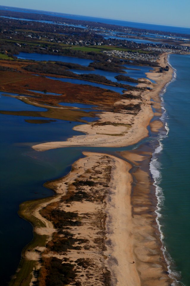 Trustom Pond breach after Hurricane Sandy (RI)