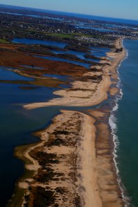 Trustom Pond breach after Hurricane Sandy (RI)