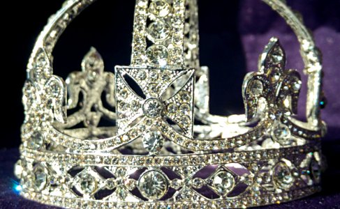 Queen Victoria's small diamond crown, copy fake replica faux, The Crown Jewels, Tower of London. photo
