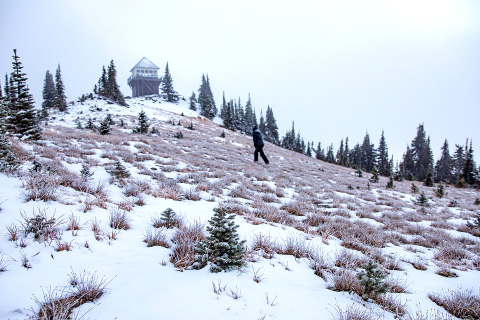 Frosty Morning at Mount Brown Fire Lookout
