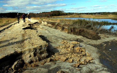 Superstorm Sandy damages to the Edwin B. Forsythe National Wildlife Refuge Wildlife Drive (NJ)