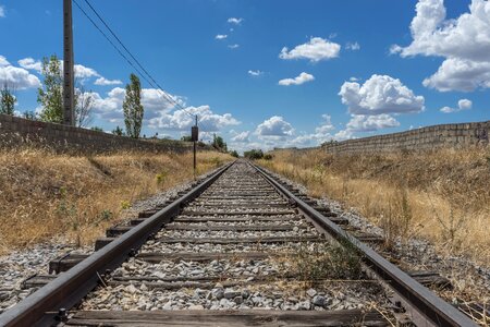Destination train tracks travel