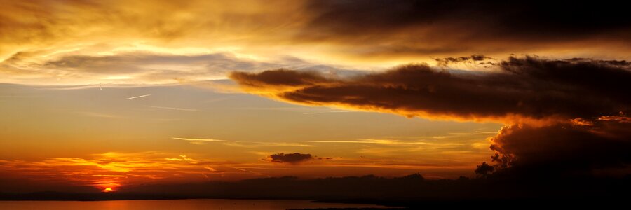Sky twilight lake constance