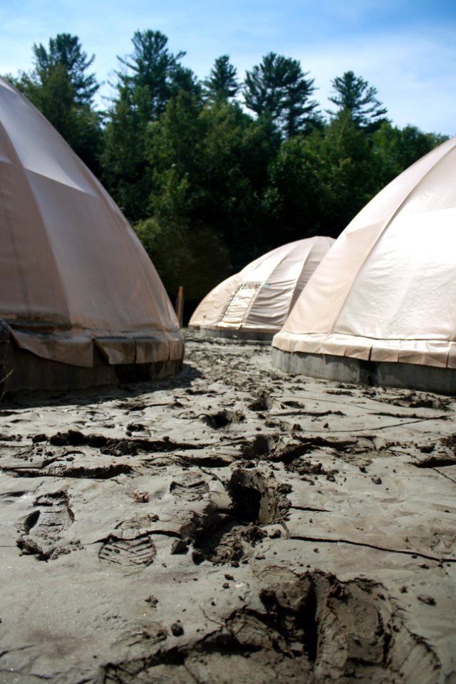 River sediment carried by Hurricane Irene flood waters deposited on White River National Fish Hatchery grounds