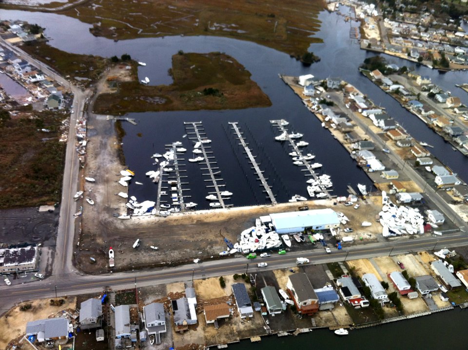 Aerial photo of marina near Edwin B. Forsythe National Wildlife Refuge (NJ)
