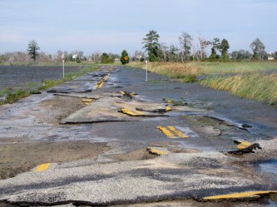 Damaged road at Prime Hook photo