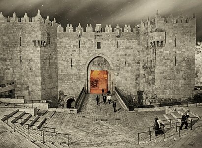 Israel old town damascus gate jerusalem