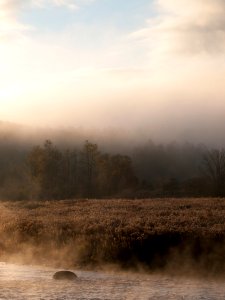 Early morning fog on the Deerfield River photo