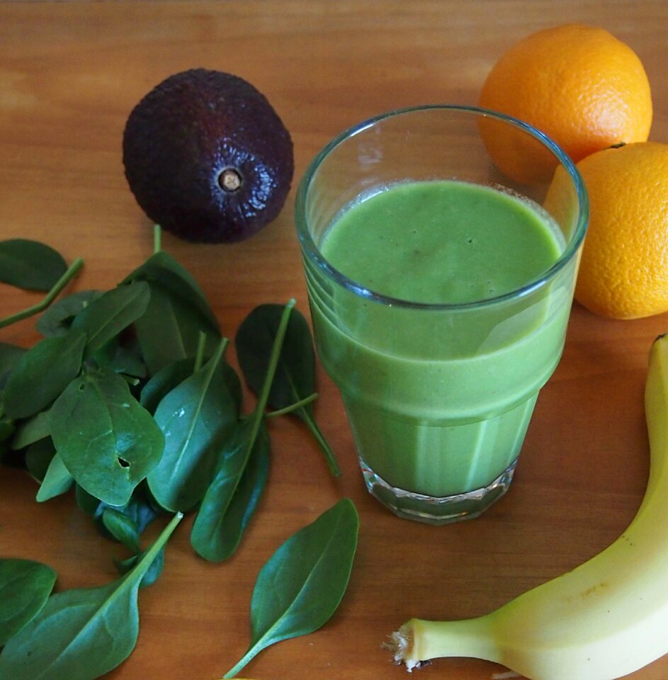 Fruit juice spinach