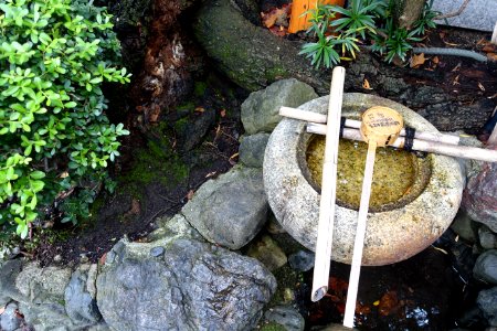 Japanese Shinto Ritual Hand Wash photo