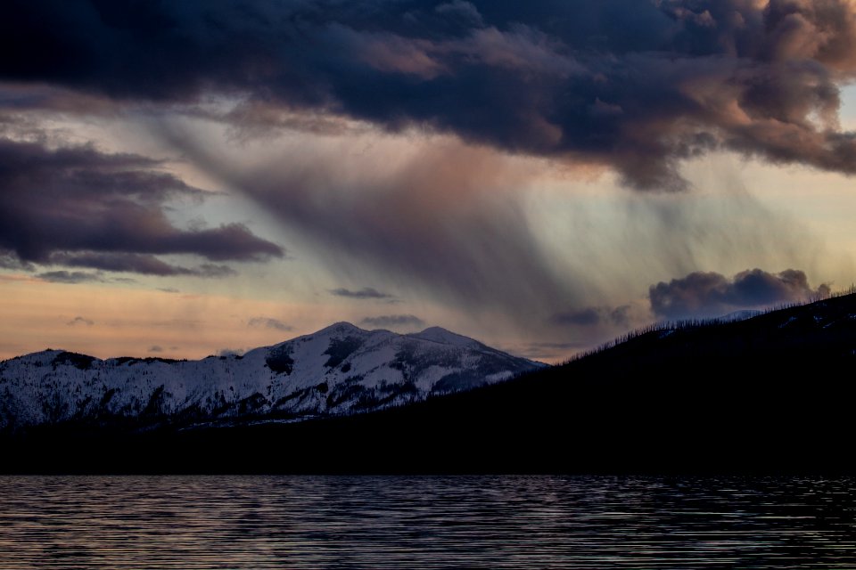 Lake McDonald and the Apgar Mountains at Sunset photo