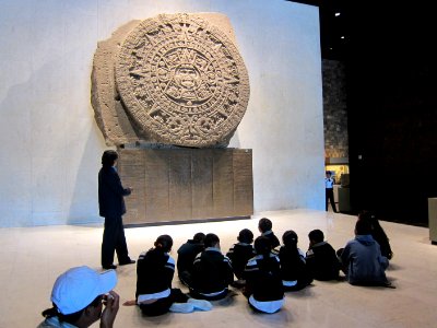 Aztec calendar stone photo