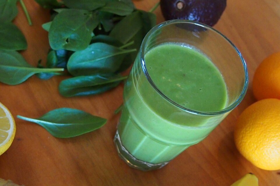 Fruit vegetables spinach