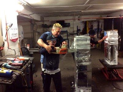 Ice carving