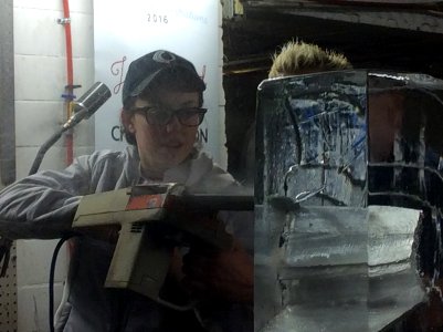 Ice carving