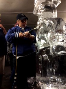Ice carving