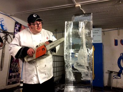 Ice carving!