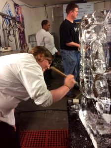 Ice carving!