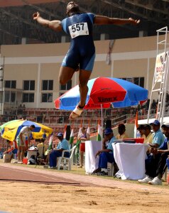 Field jumping air photo