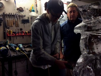 Ice carving
