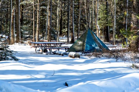 Winter Camping in Apgar photo