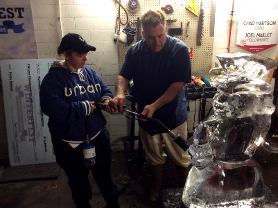 Ice carving