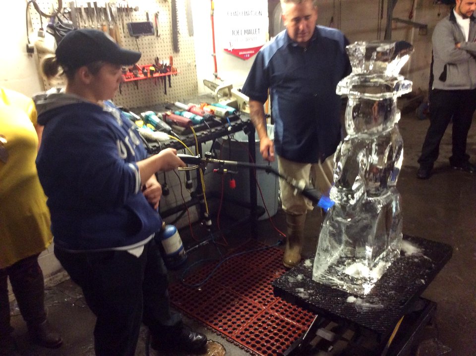 Ice carving