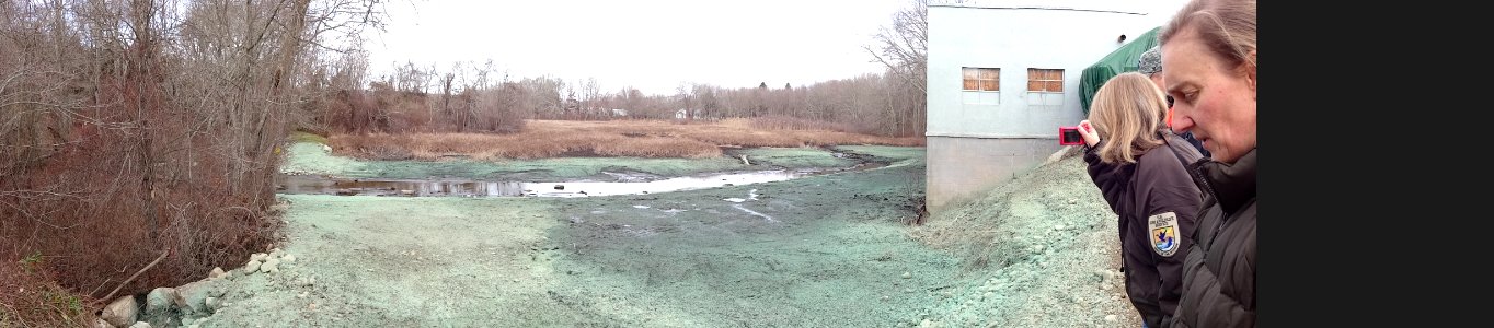 Hyde Pond Dam after removal panorama photo
