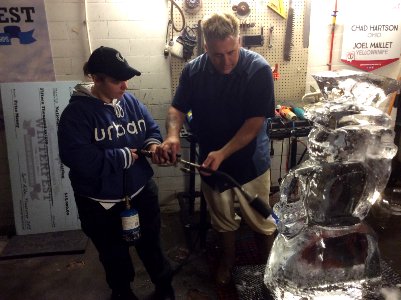 Ice carving