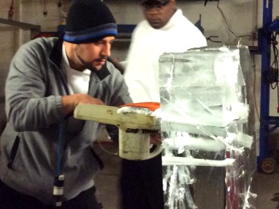 Ice carving