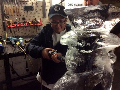 Ice carving