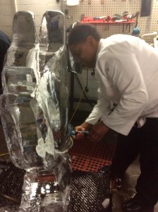 Ice carving!