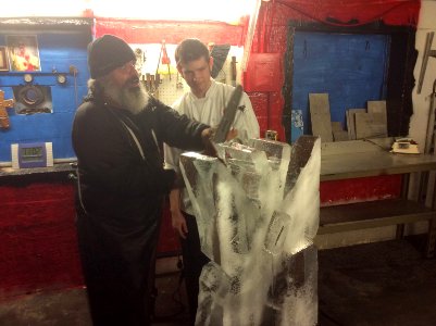 Ice carving!