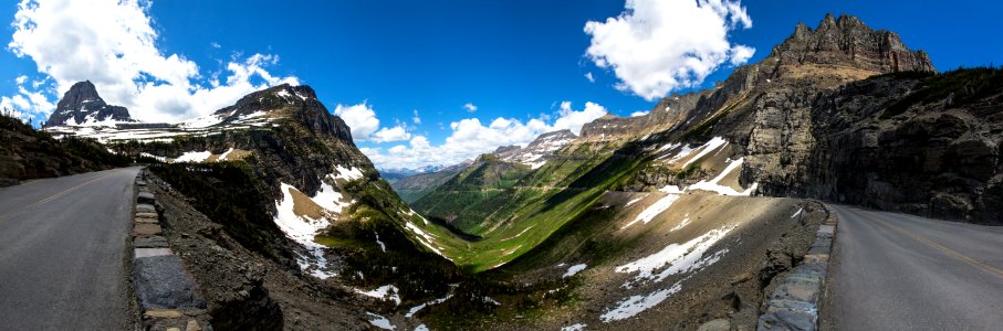 GTSR Panorama Near Logan Pass
