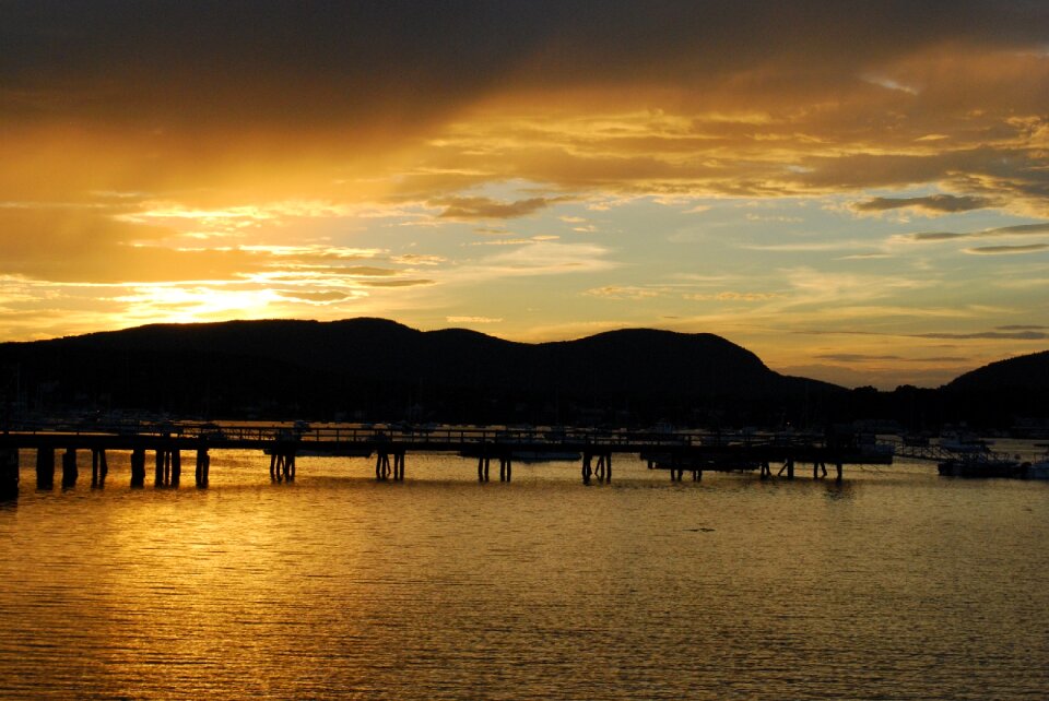 Sunset landscape sea