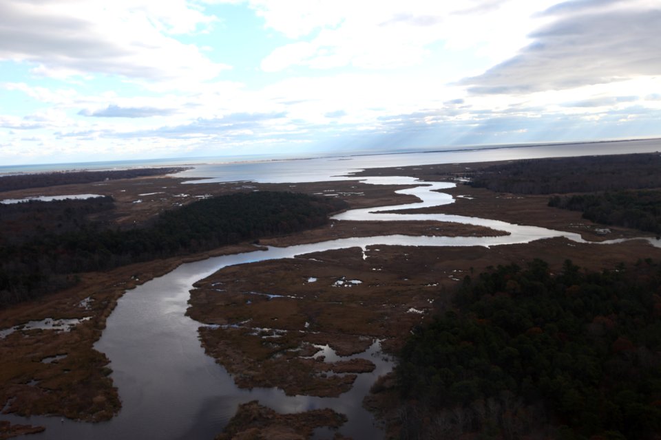 Aerial view of Wertheim National Wildlife Refuge after Hurricane Sandy (NY)