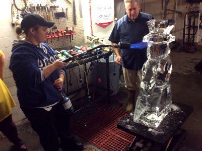 Ice carving