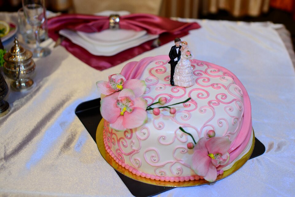 Just married wedding pink