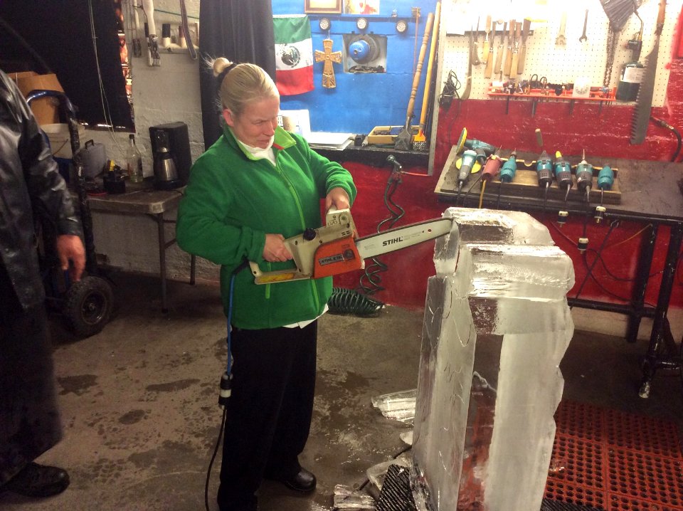 Ice carving!