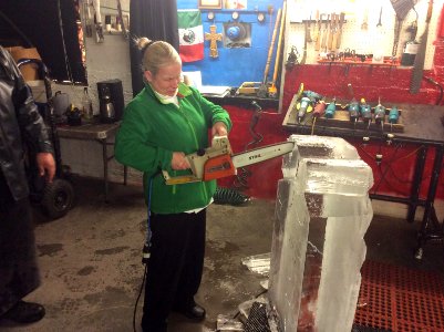 Ice carving!
