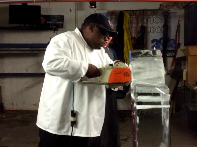 Ice carving