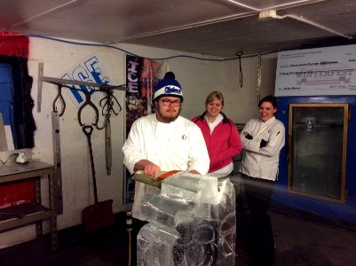 Ice carving!