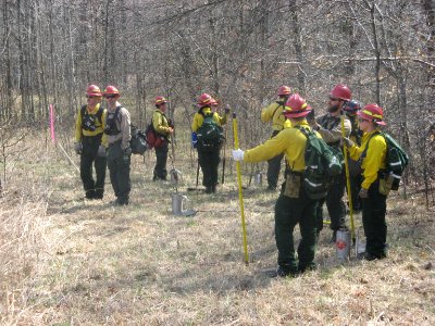 Wildland firefighters ready to do controlled burn