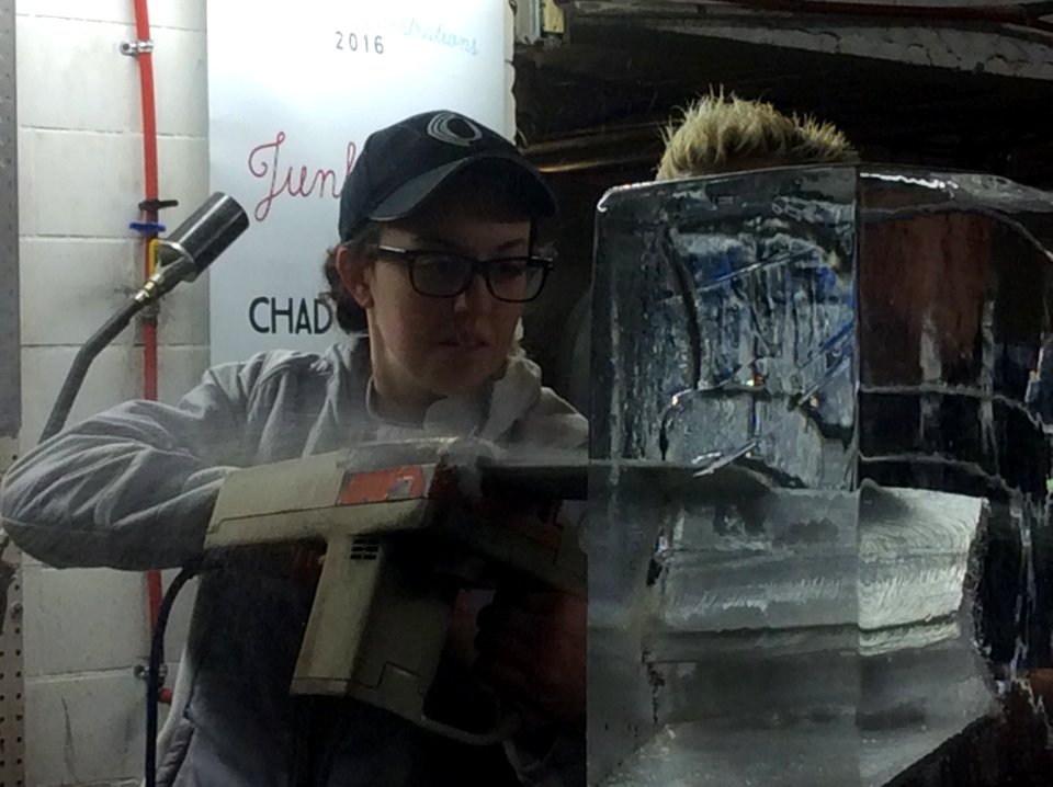 Ice carving