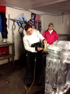 Ice carving!