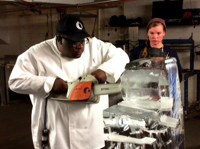 Ice carving