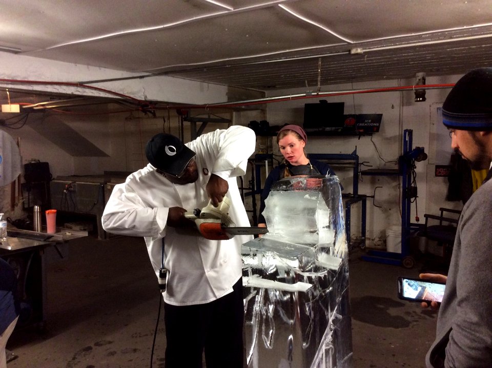Ice carving