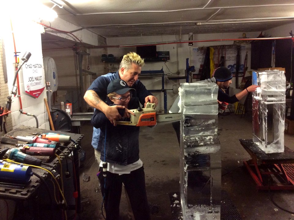 Ice carving