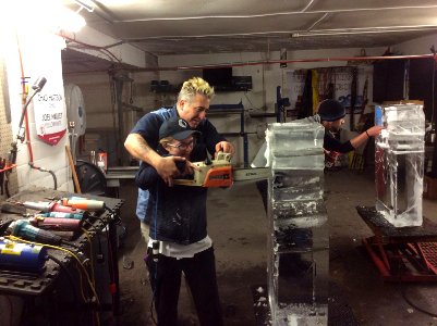 Ice carving